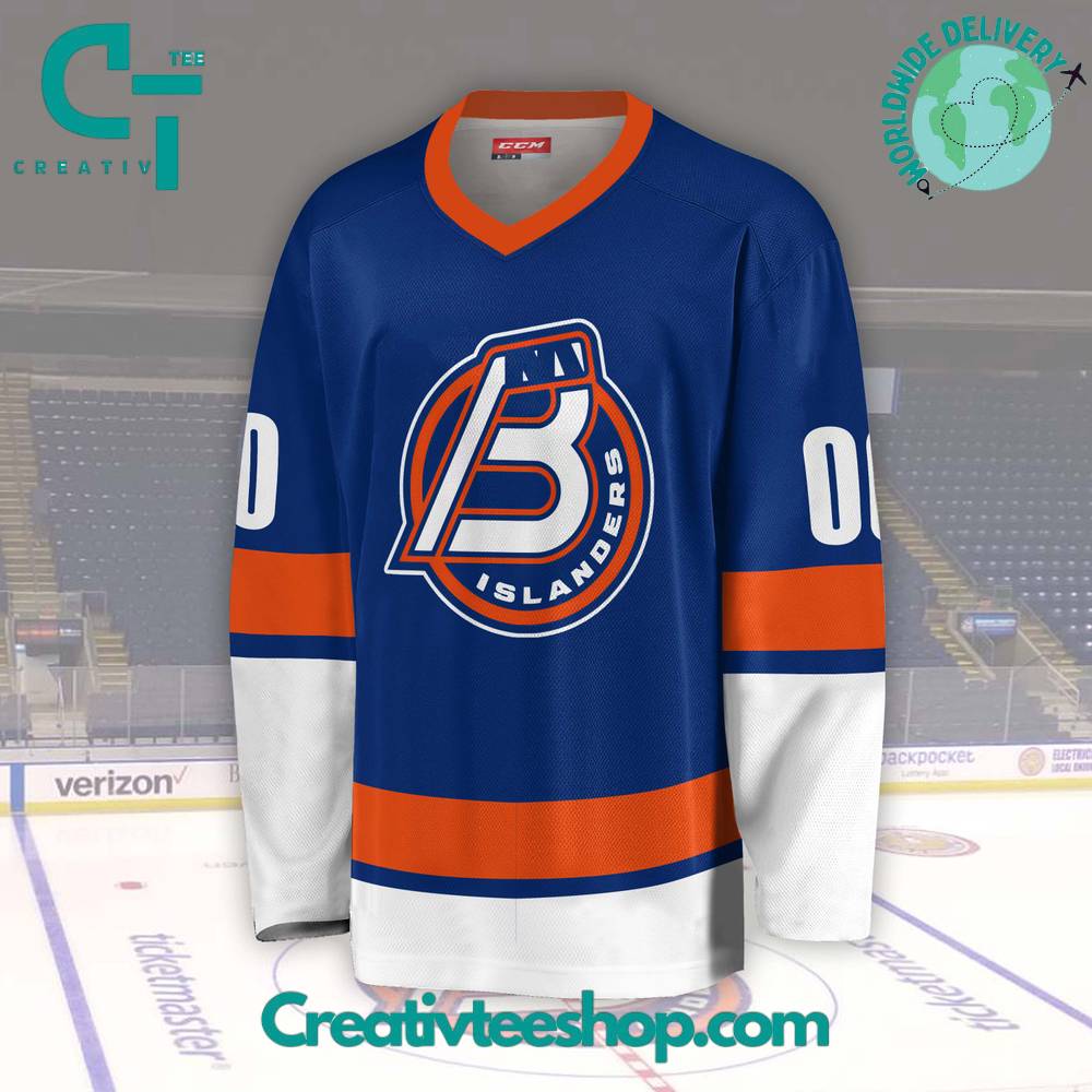 Ahl Bridgeport Islanders 2024 Blue Hockey Jersey
