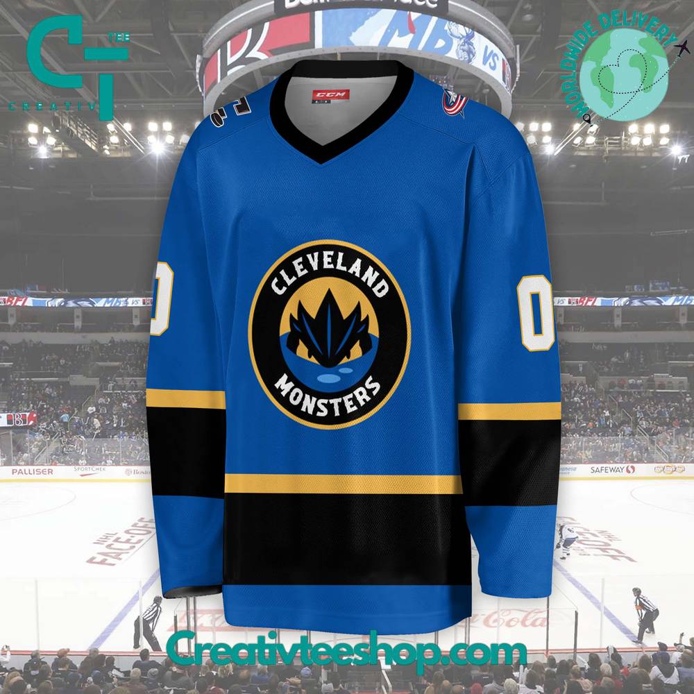 Ahl Cleveland Monsters 2024 Blue Hockey Jersey