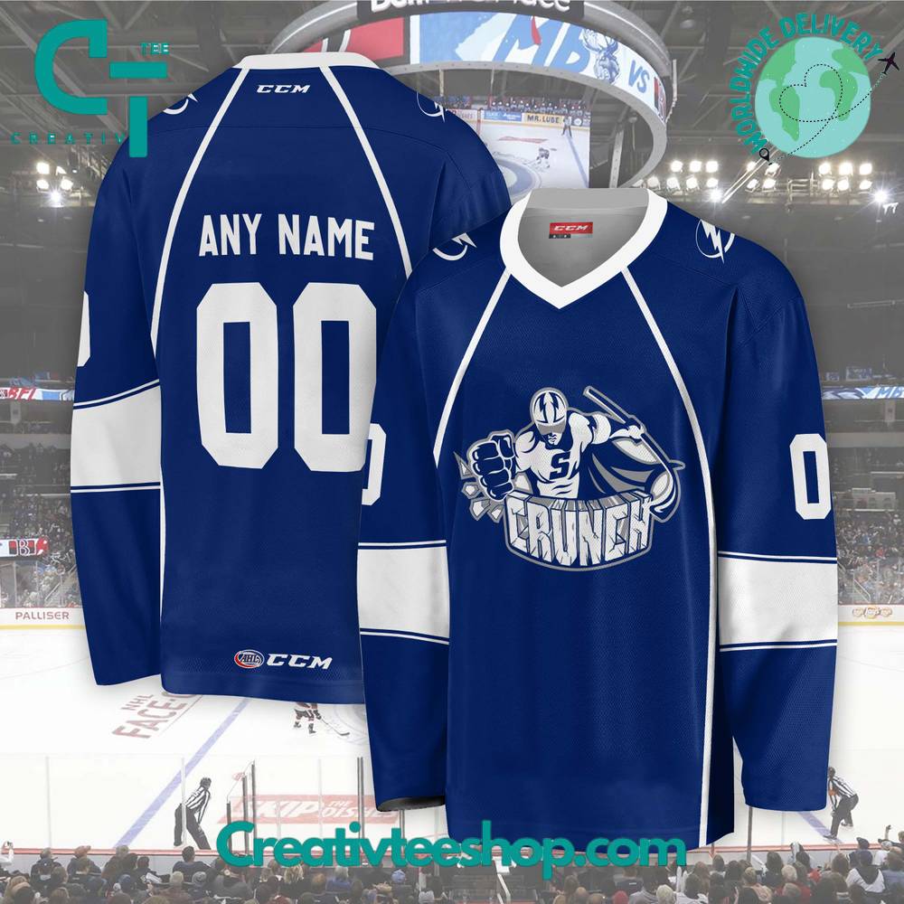 Ahl Syracuse Crunch 2024 Blue Hockey Jersey
