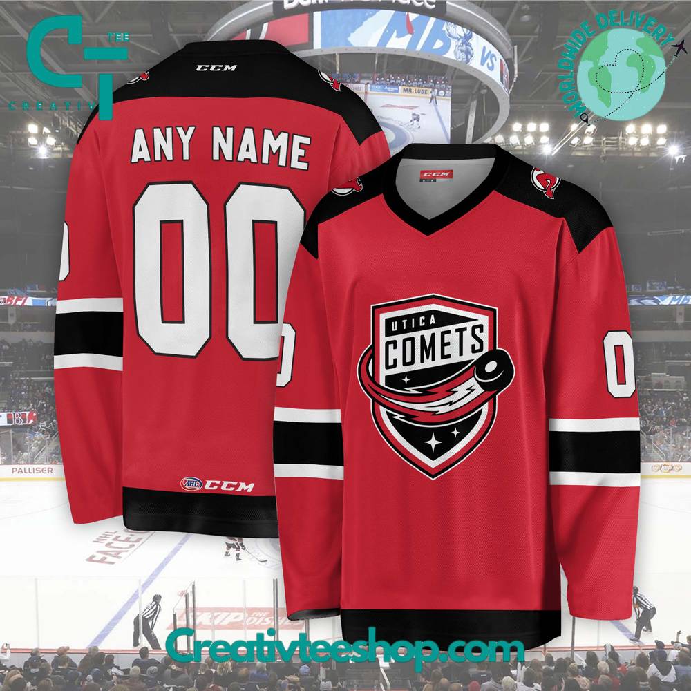 Ahl Utica Comets 2024 Red Hockey Jersey