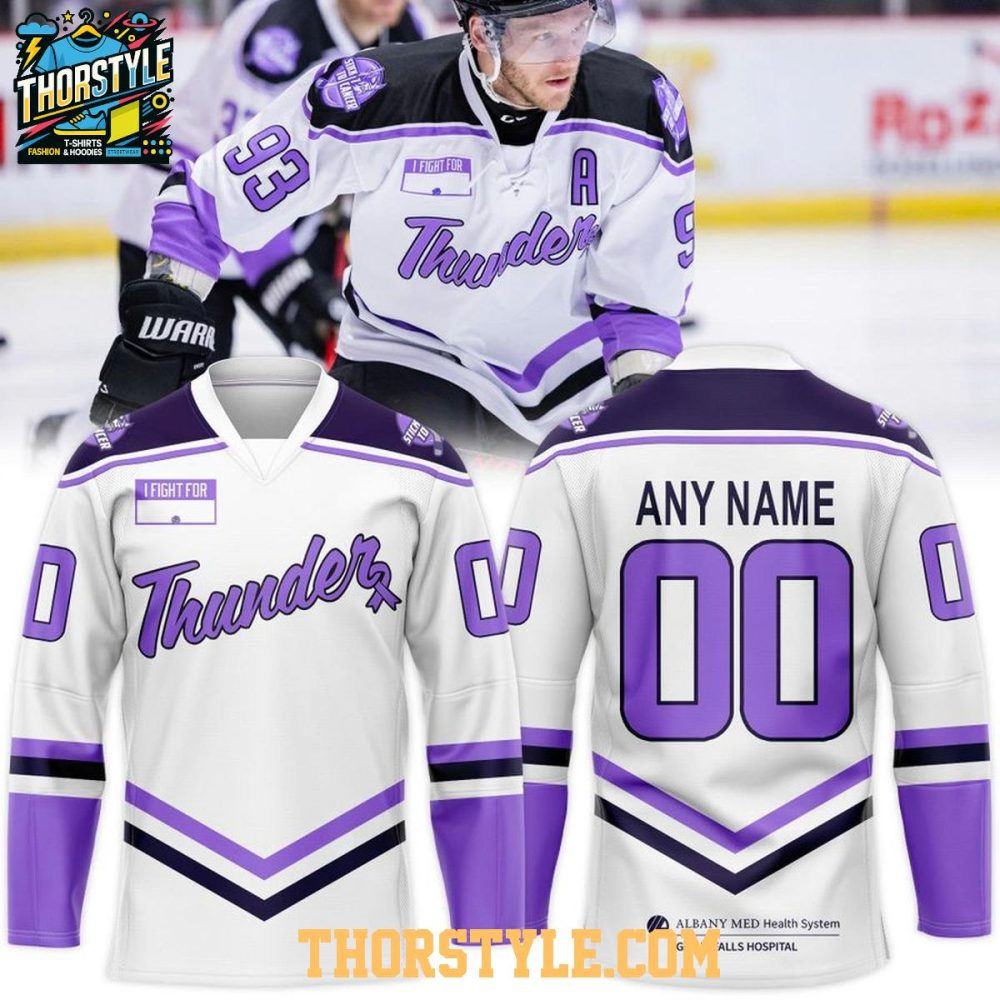 Adirondack Thunder Fights Cancer 2026 Night Personalized Hockey Jersey