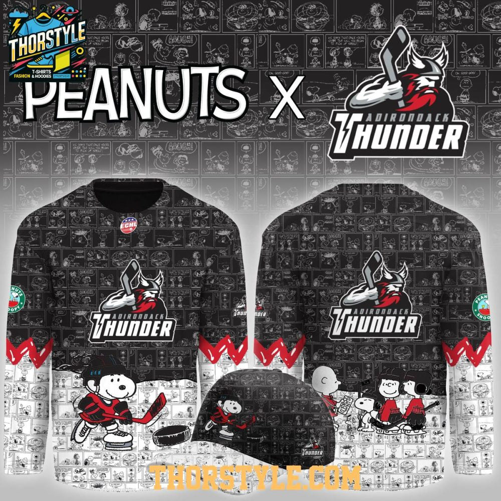 Adirondack Thunder Peanuts Night 2026 Snoopy Hockey Jersey