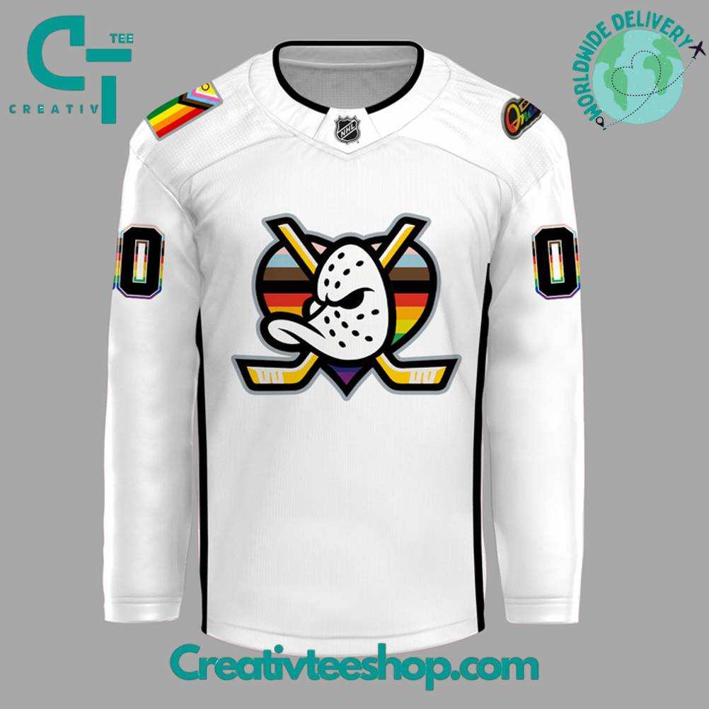 Anaheim Ducks Happy Pride Month 2025 Personalized Hockey Jersey