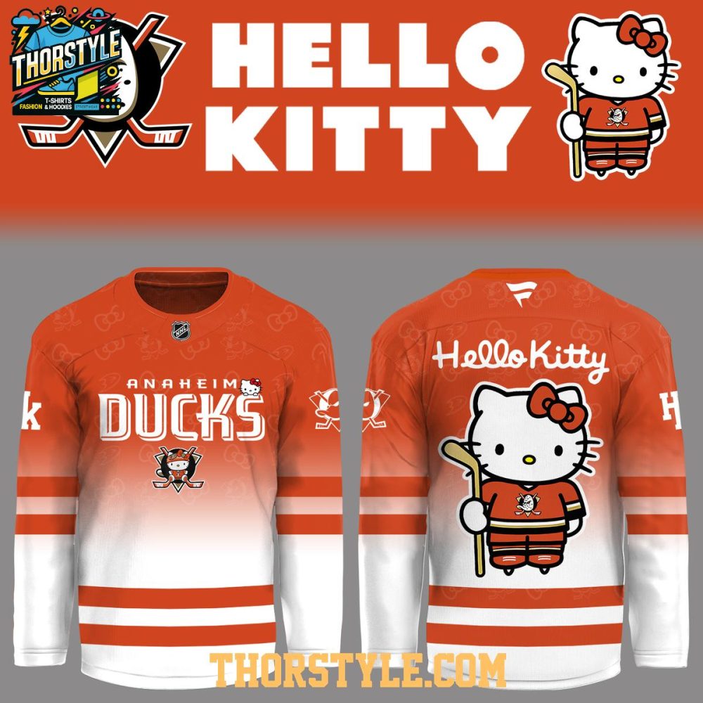Anaheim Ducks Hello Kitty 2026 Night Big Game Personalized Hockey Jersey