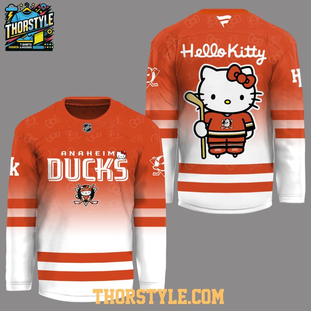 Anaheim Ducks Hello Kitty 2026 Night Big Game Personalized Hockey Jersey
