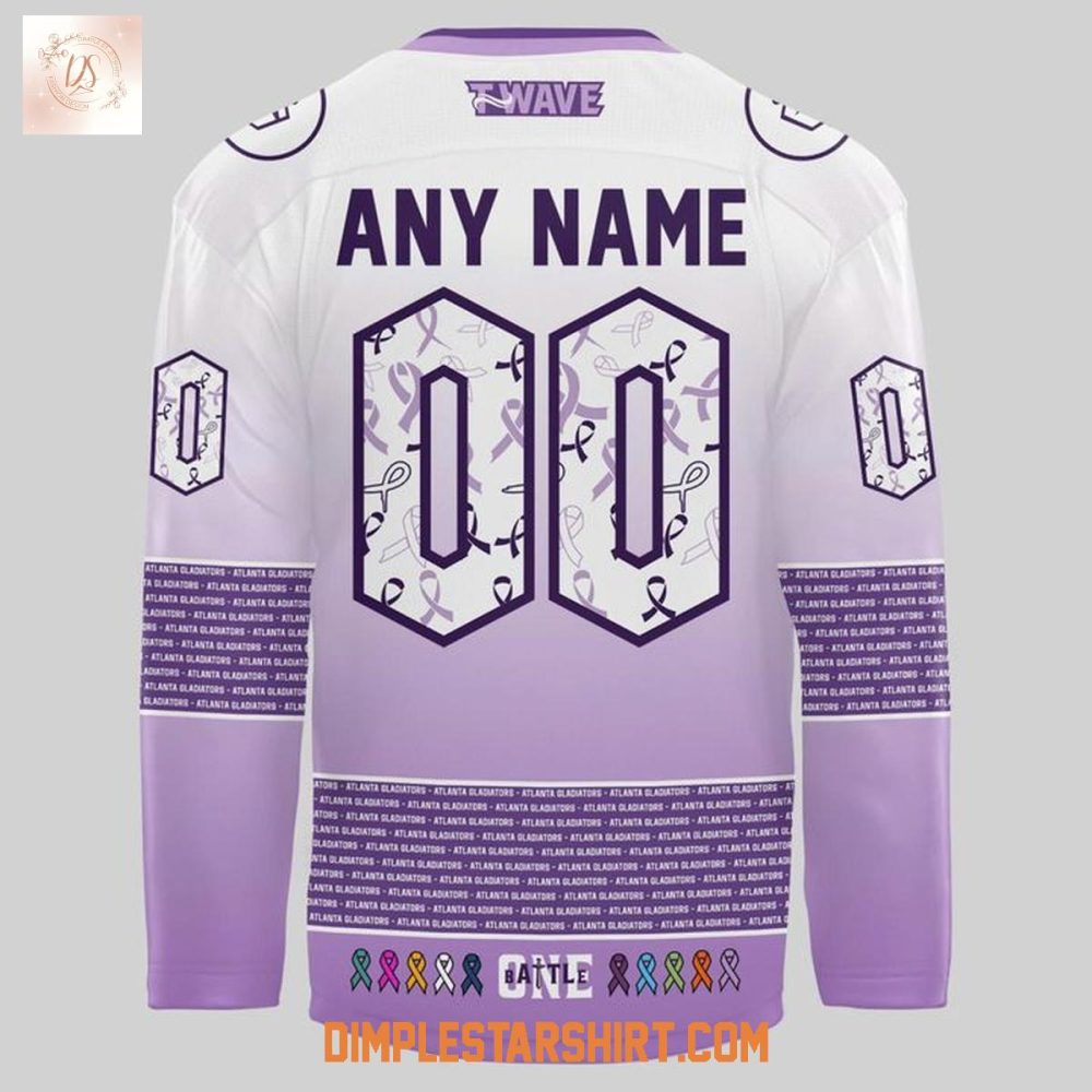 Atlanta Gladiators Glads Fight Cancer 2025 Hockey Jersey