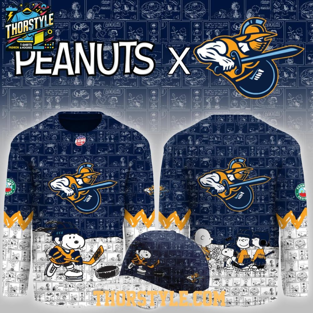 Atlanta Gladiators Stingrays Peanuts Night 2026 Snoopy Hockey Jersey