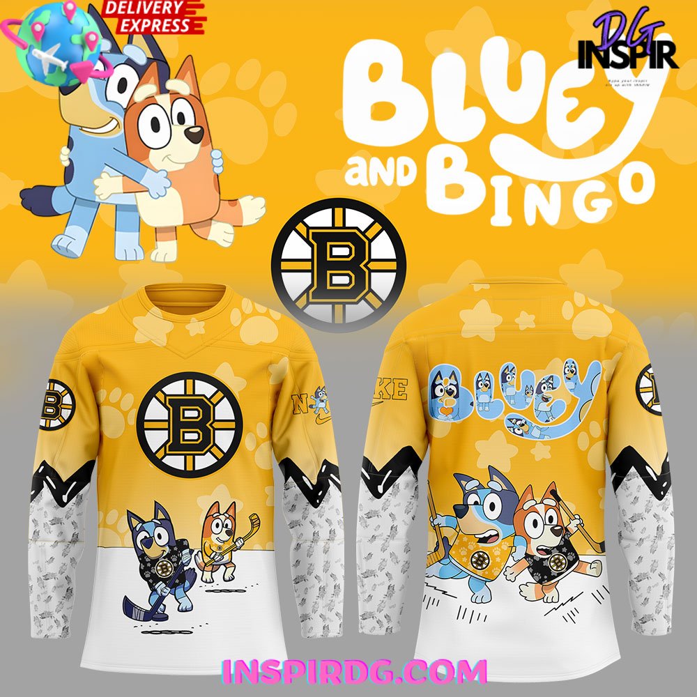 Boston Bruins Bluey And Bingo Special Jersey