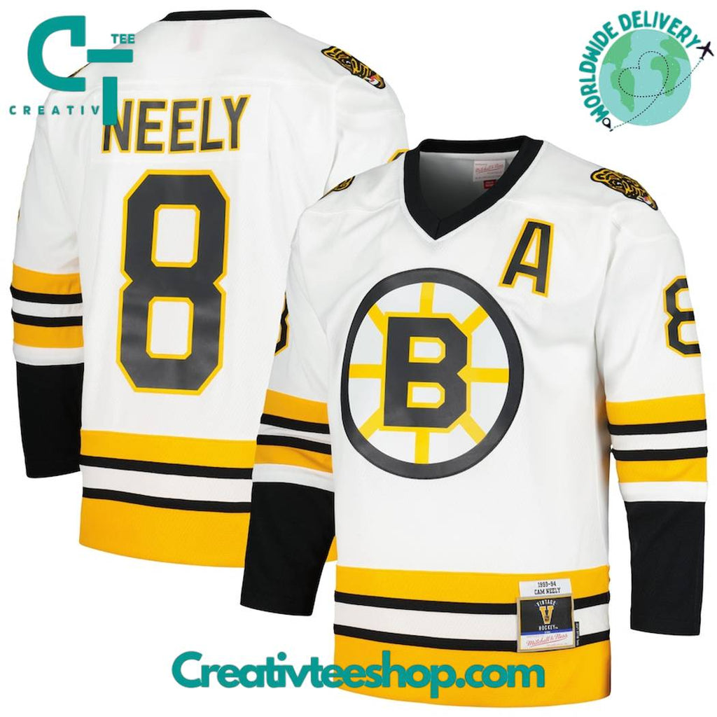 Boston Bruins Mitchell Ness 199394 Blue Line Player Hockey Jersey