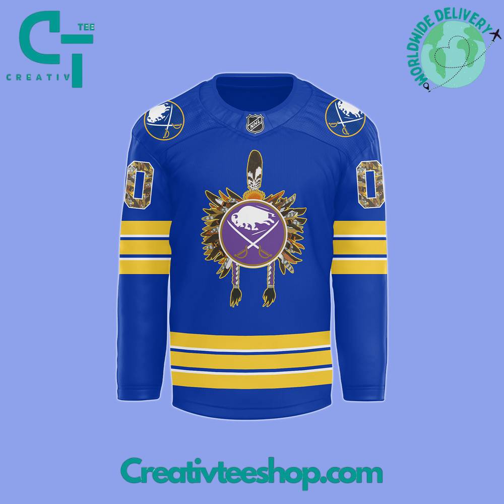 Buffalo Sabres Nhl Native American Heritage Month Blue Special Edition Jersey