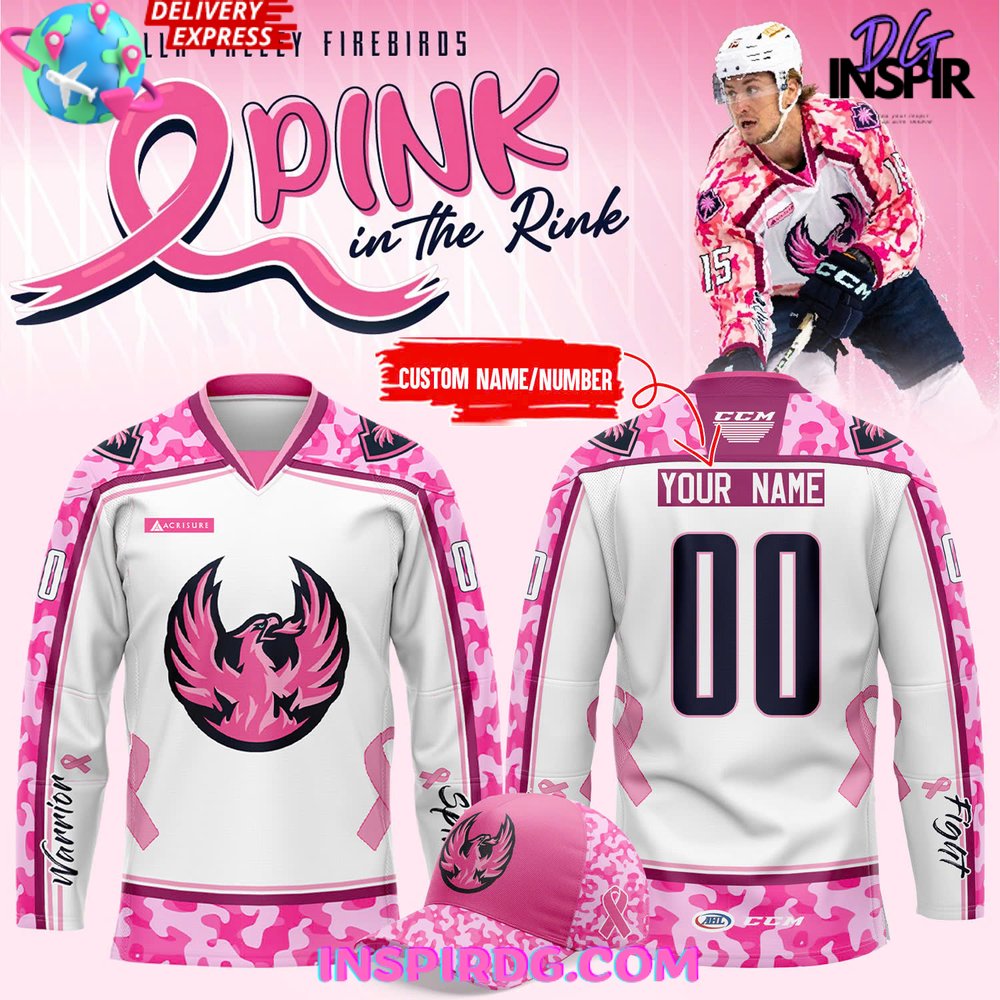 Coachella Valley Firebirds Pink In The Rink 2025 Jersey