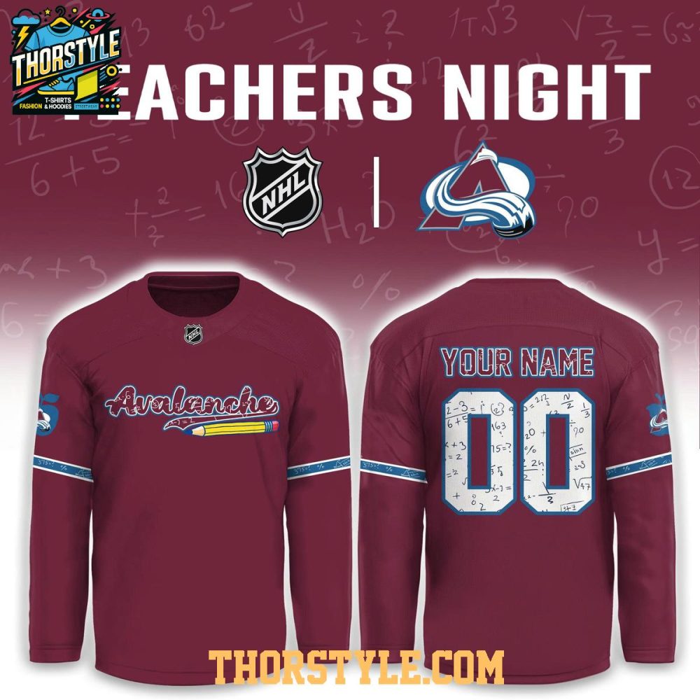 Colorado Avalanche Teacher Appreciation Night 2026 Personalized Hockey Jersey