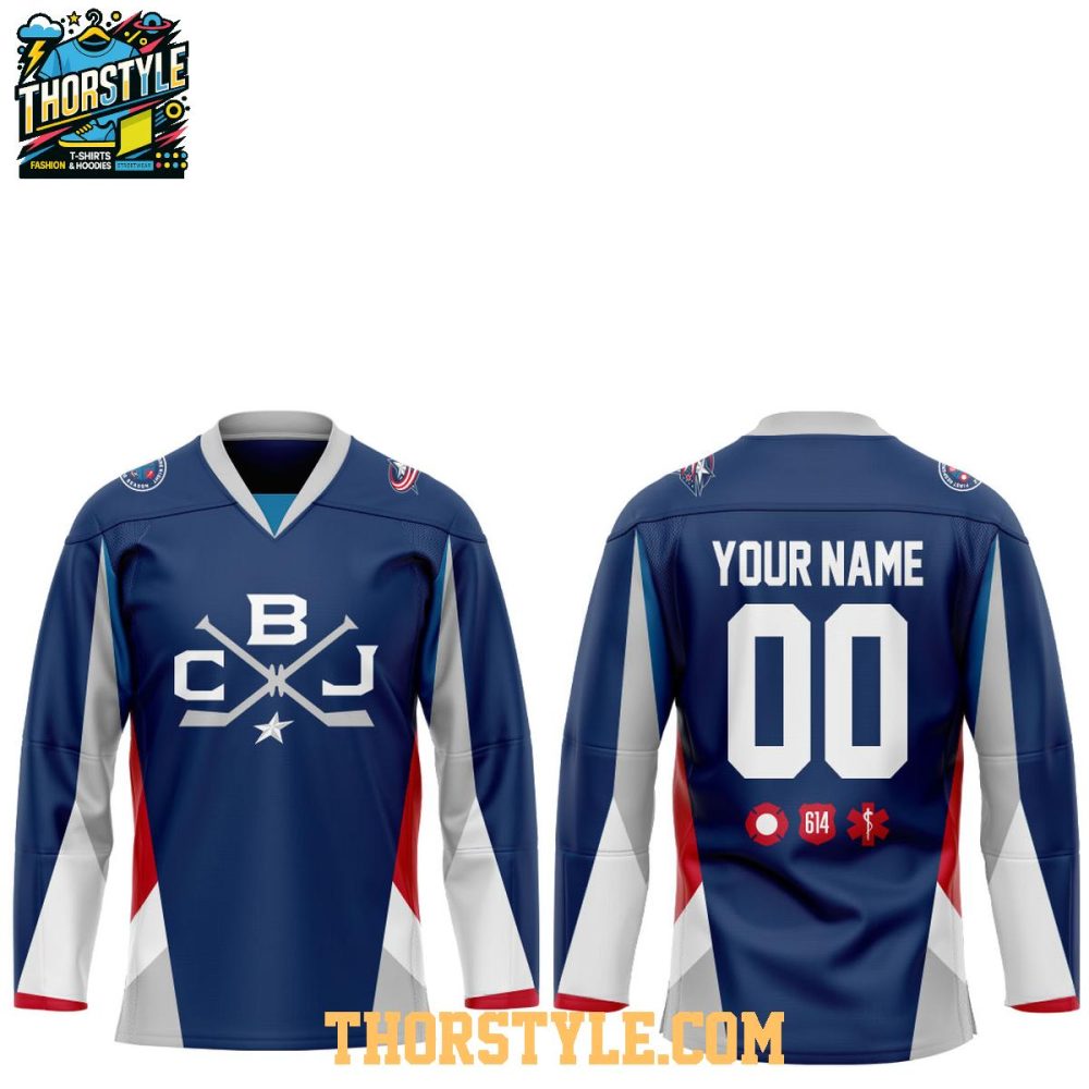 Columbus Blue Jackets First Responders 2026 Night Personalized Hockey Jersey