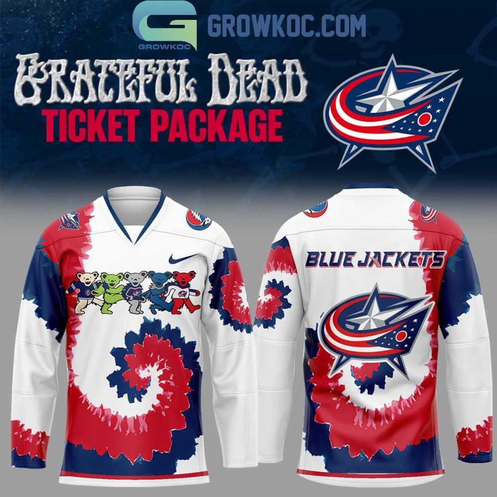Columbus Blue Jackets Grateful Dead 2026 Uniform Hockey Jersey