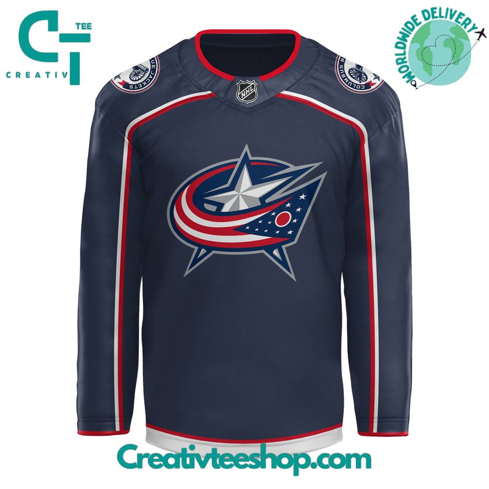 Columbus Blue Jackets Just A Chill Guy Meme Hockey Jersey