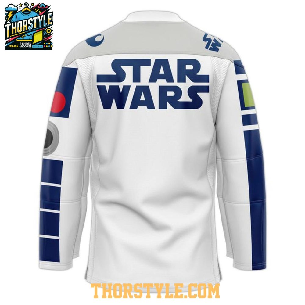 Columbus Blue Jackets R2-D2 Star Wars Night 2026 Personalized Hockey Jersey