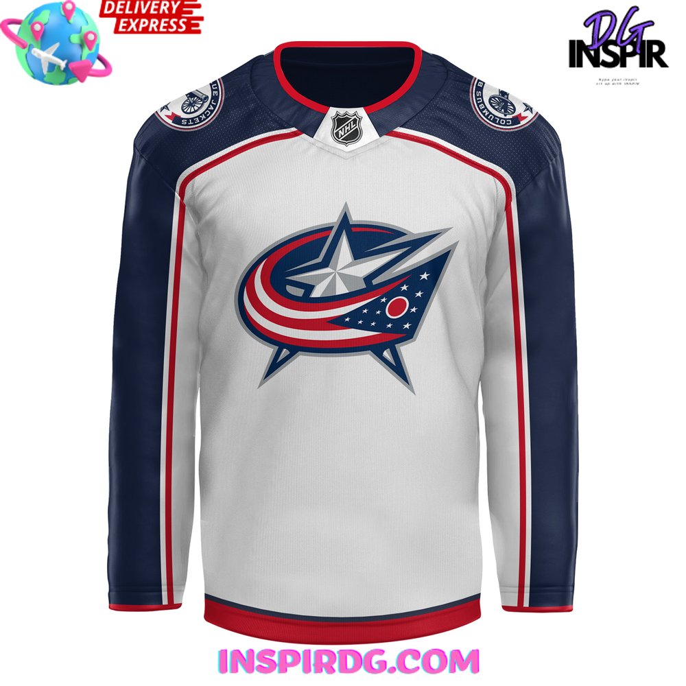Columbus Blue Jackets X Chill Guy White Hockey Jersey