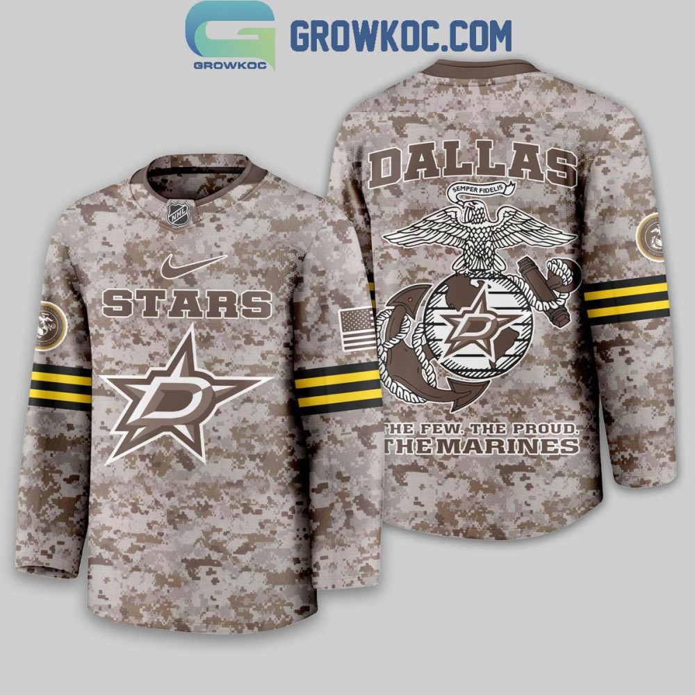 Dallas Stars Us Marine Corps Hockey Jersey