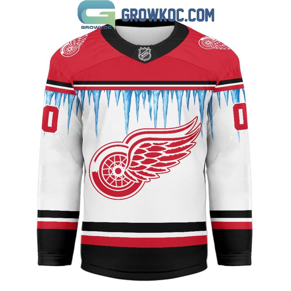 Detroit Red Wings Christmas Tree Custom Hockey Jersey