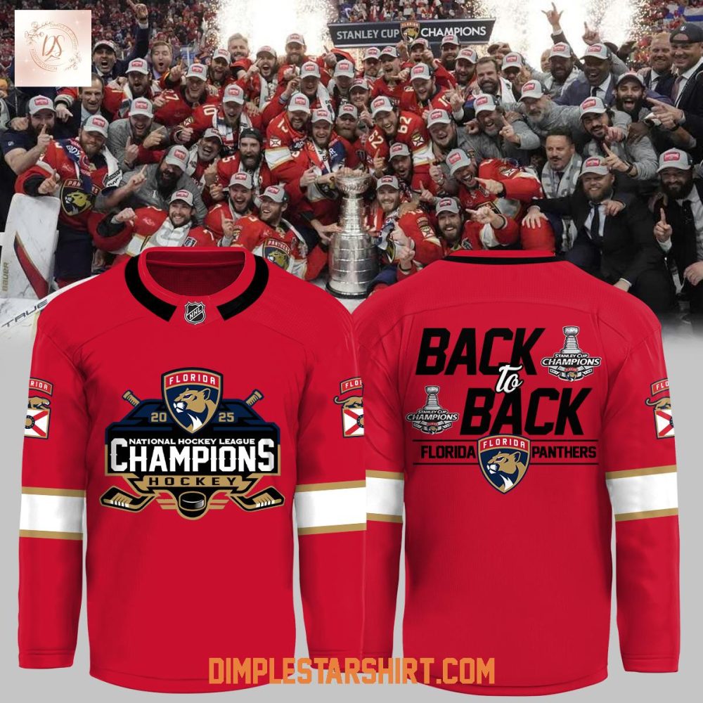 Florida Panthers Back To Back Champions Stanley Cup 2025 Hockey Jersey