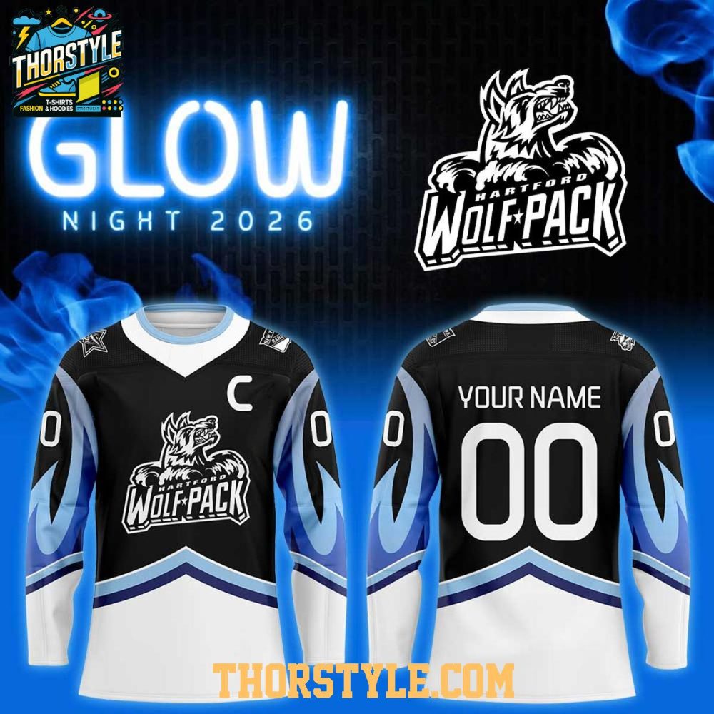 Hartford Wolf Pack Glow Night 2026 Personalized Hockey Jersey