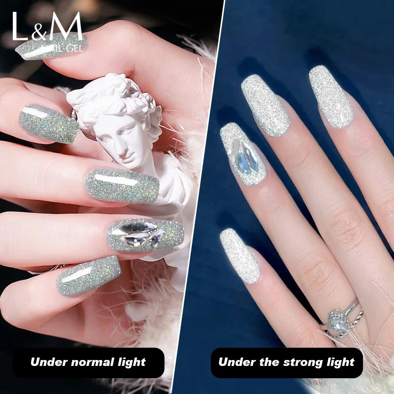 15ml Disco Laser Gel Nail Polish Super Shiny Reflective Color UV Nail Gel Glitter Phototherapy Flash Gellak Nail Art