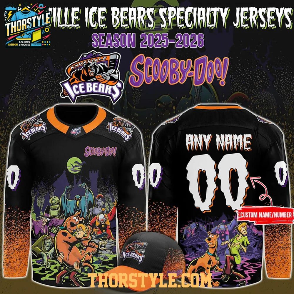 Knoxville Ice Bears Scooby-Doo Halloween Day 2026 Personalized Hockey Jersey