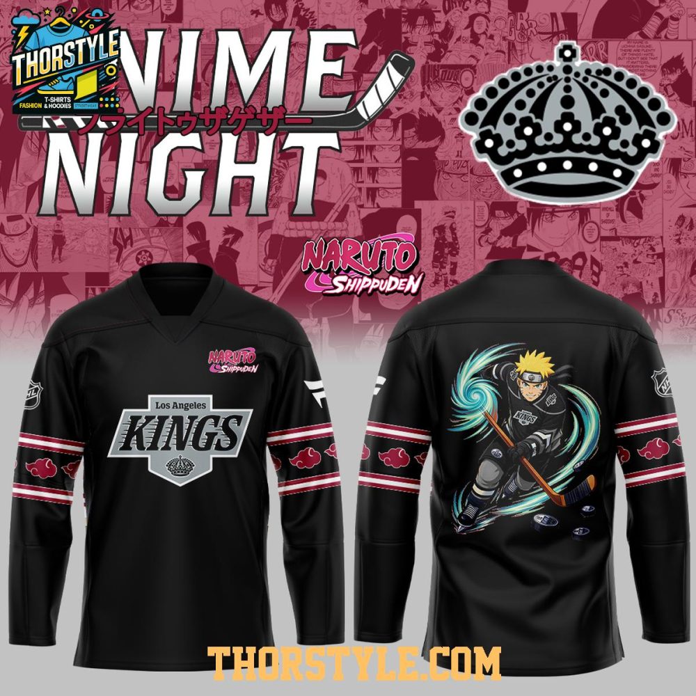 Los Angeles Kings Naruto Anime 2026 Celebrate Night Personalized Hockey Jersey