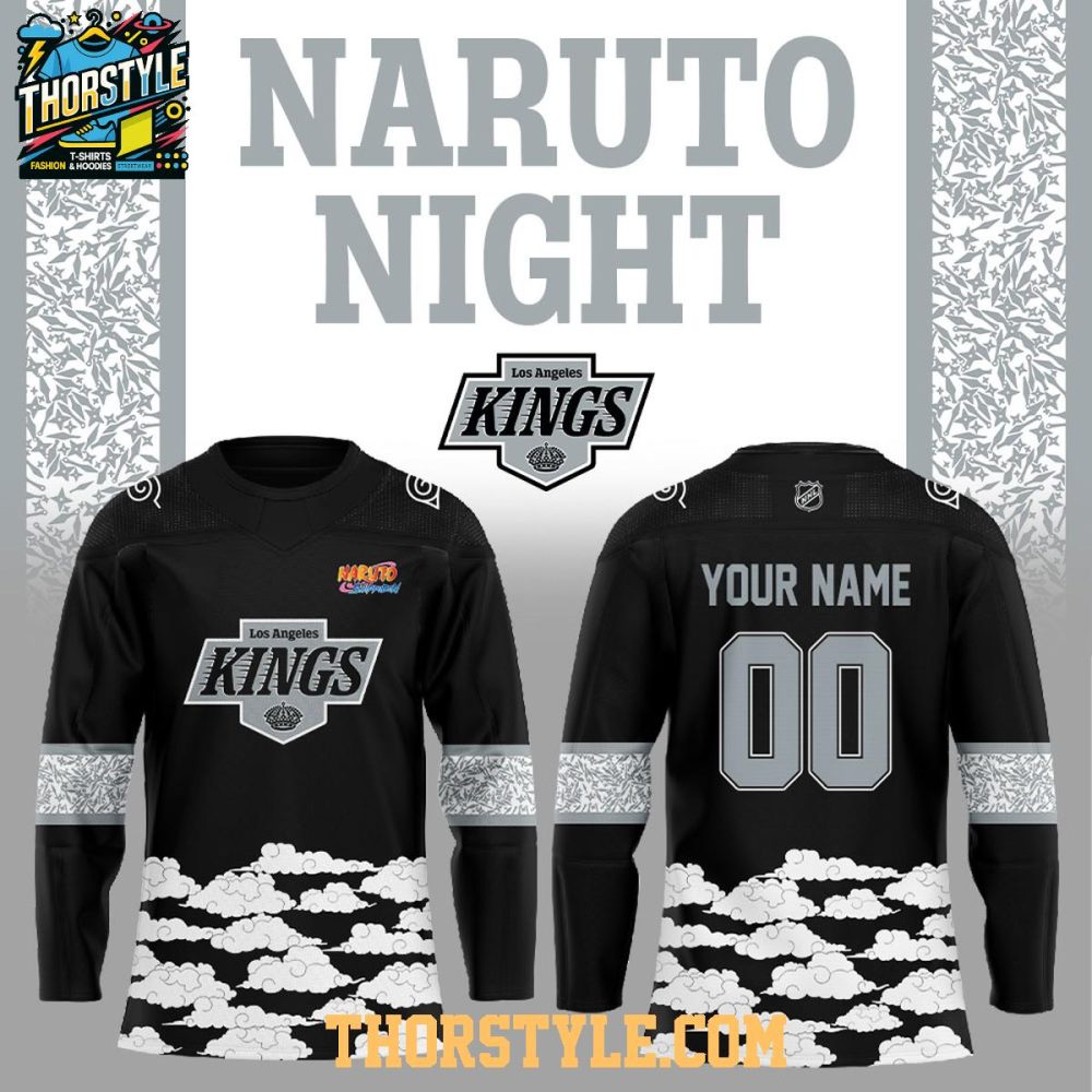 Los Angeles Kings Naruto Shippuden 2025 Night Personalized Hockey Jersey