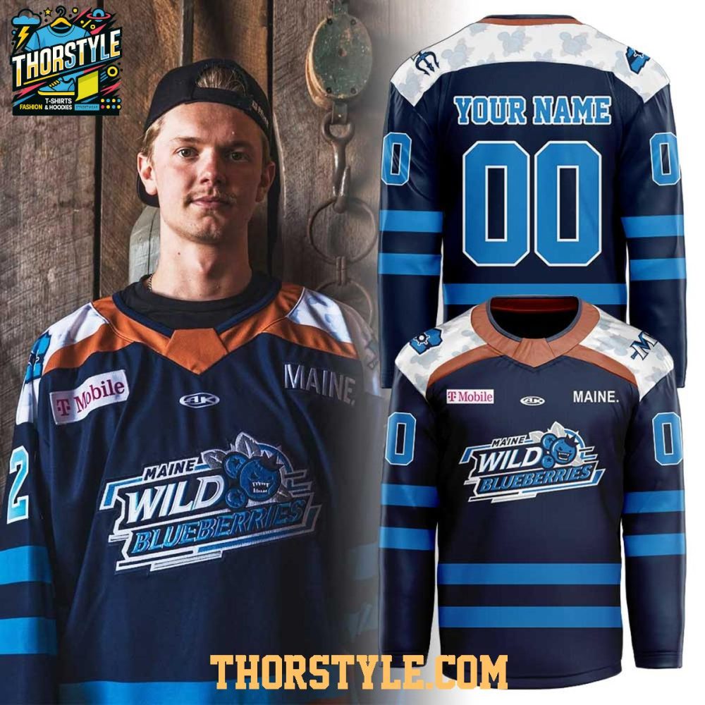Maine Mariners Maine Wild Blueberries 2026 Personalized Hockey Jersey
