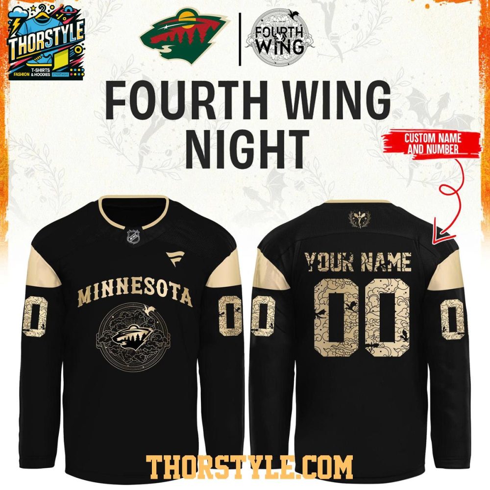 Minnesota Wild Fourth Wings Night 2025 Dark Personalized Hockey Jersey
