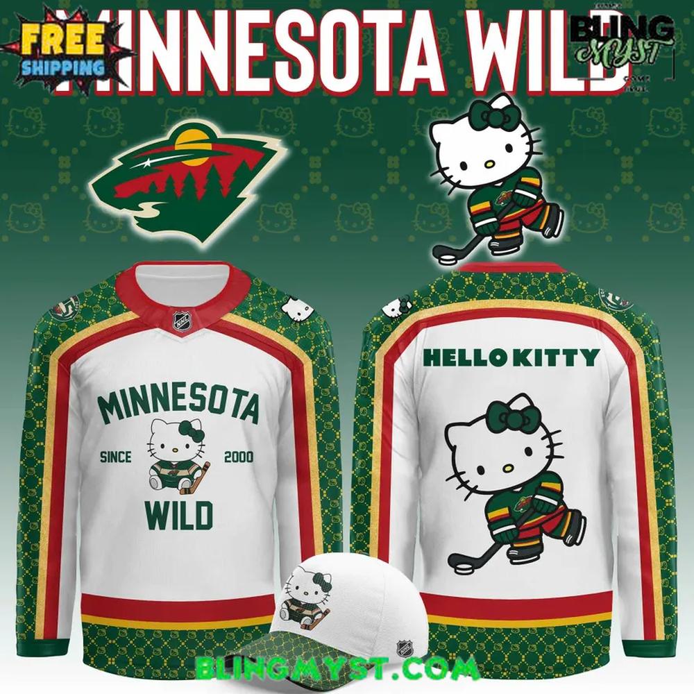 Minnesota Wild Hello Kitty Night Special Hockey Jersey
