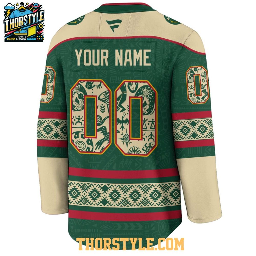 Minnesota Wild Indigenous People Holiday 2025 Personalized Hockey Jersey