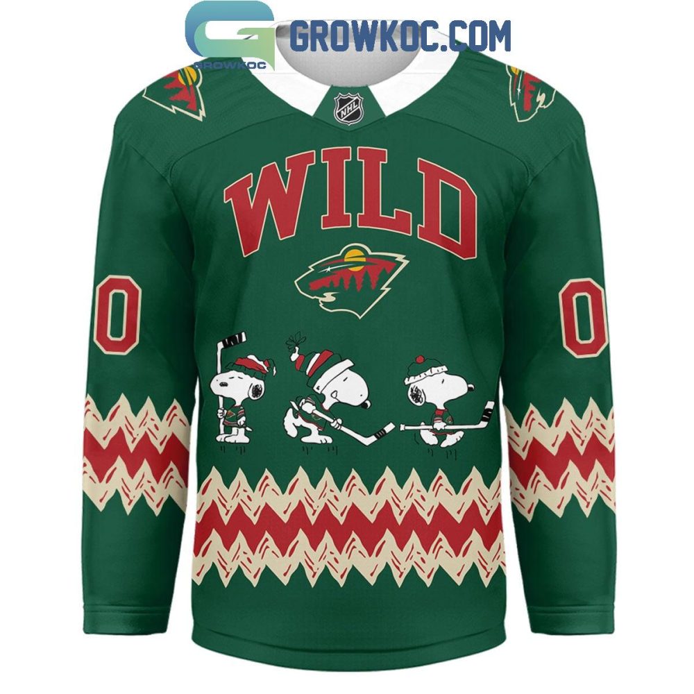 Minnesota Wild Snoopy Peanuts State Of Hockey Jersey