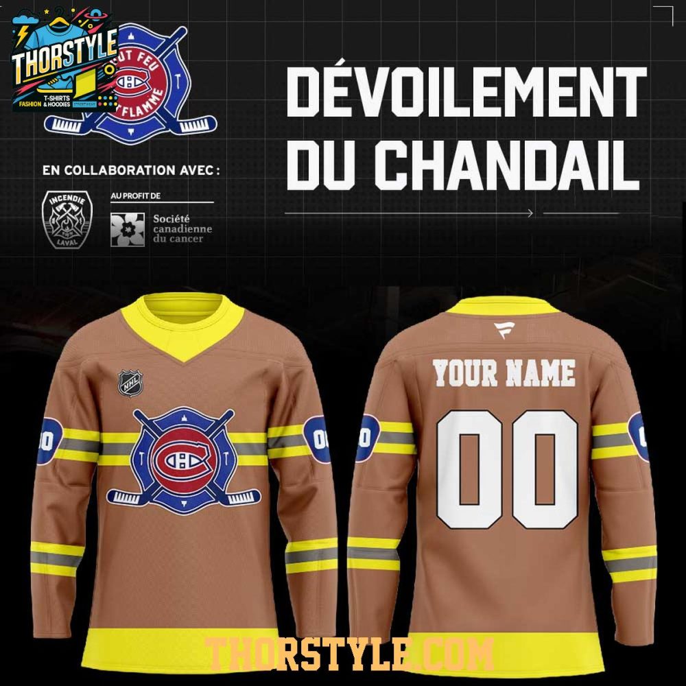 Montreal Canadiens Firefighter Tout Feu Tout Flamme 2026 Hockey Jersey