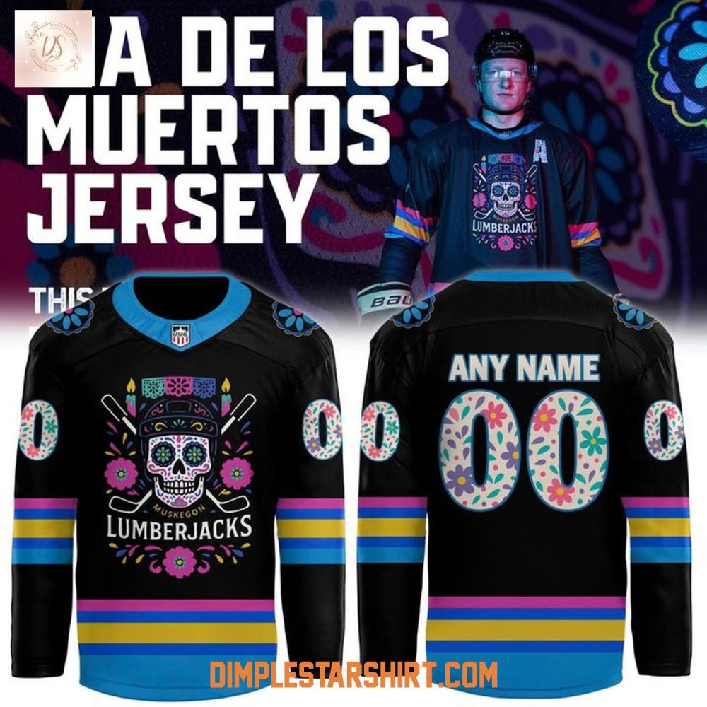 Muskegon Lumberjacks Dia De Los Muertos Hockey Jersey