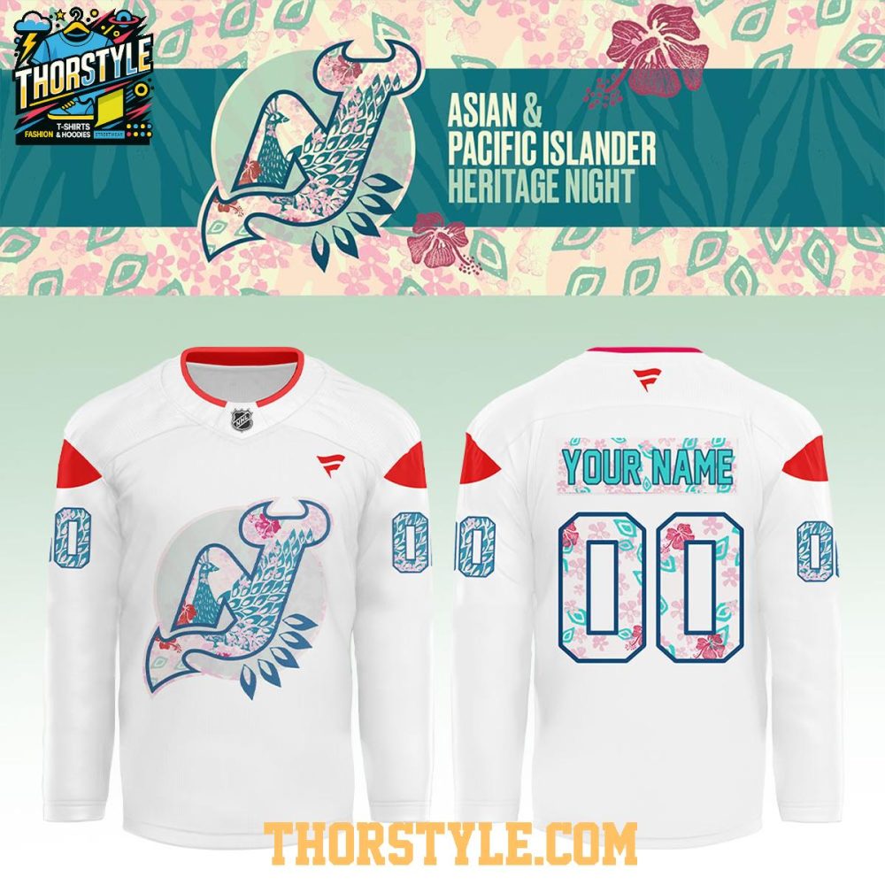 New Jersey Devils Asian Pacific Heritage 2025 Personalized Hockey Jersey