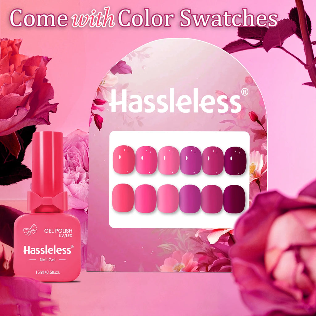 6-piece nail polish set, 15ml/bottle, suitable for all seasons, semi-permanent, easy to apply, DIY nail art designs, colorful na