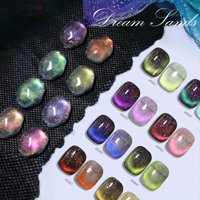 1PCS BDGEL Fantasy Sands Cat Eyes Nail Gel Polish 15ml UV/LED Cured Semi-Permanent Nail Liquid Color
