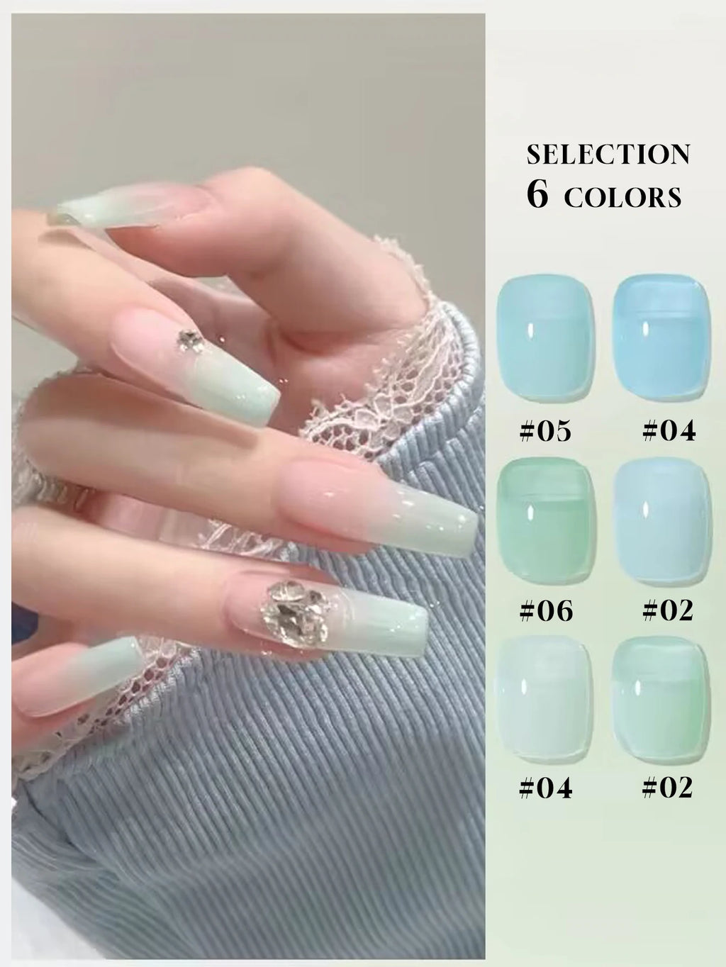 1-12pcs 12ml Premium Mint Mambo Gel Nail Polish 12 Colors Solid Color UV Gel Shiny Finish Soak Off for Salon & Home