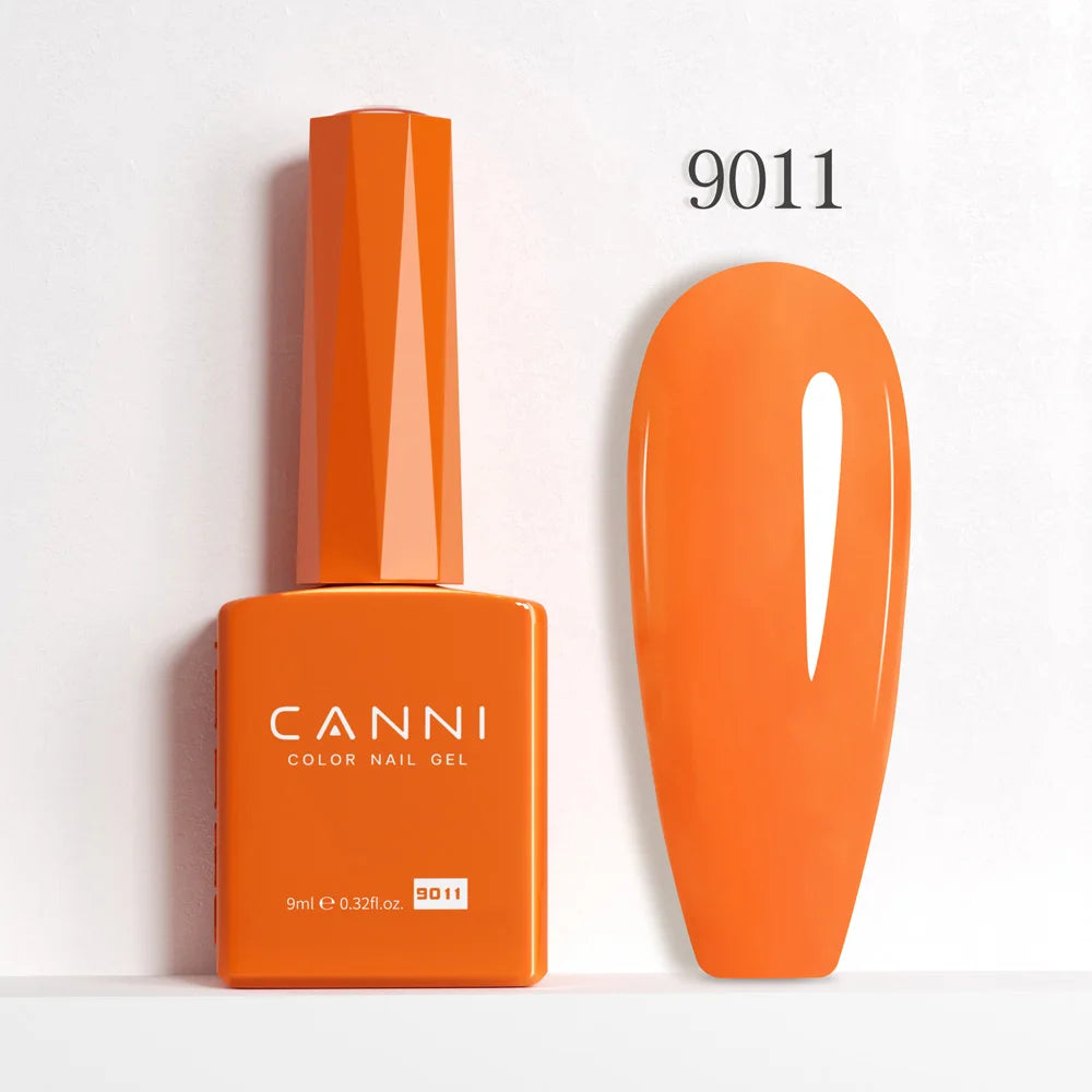 CANNI Summer Gel Nail Polish Set Bright Yellow Orange Coral Colors UV LED Soak Off Long Lasting Glossy Nail Salon Manicure 9ml