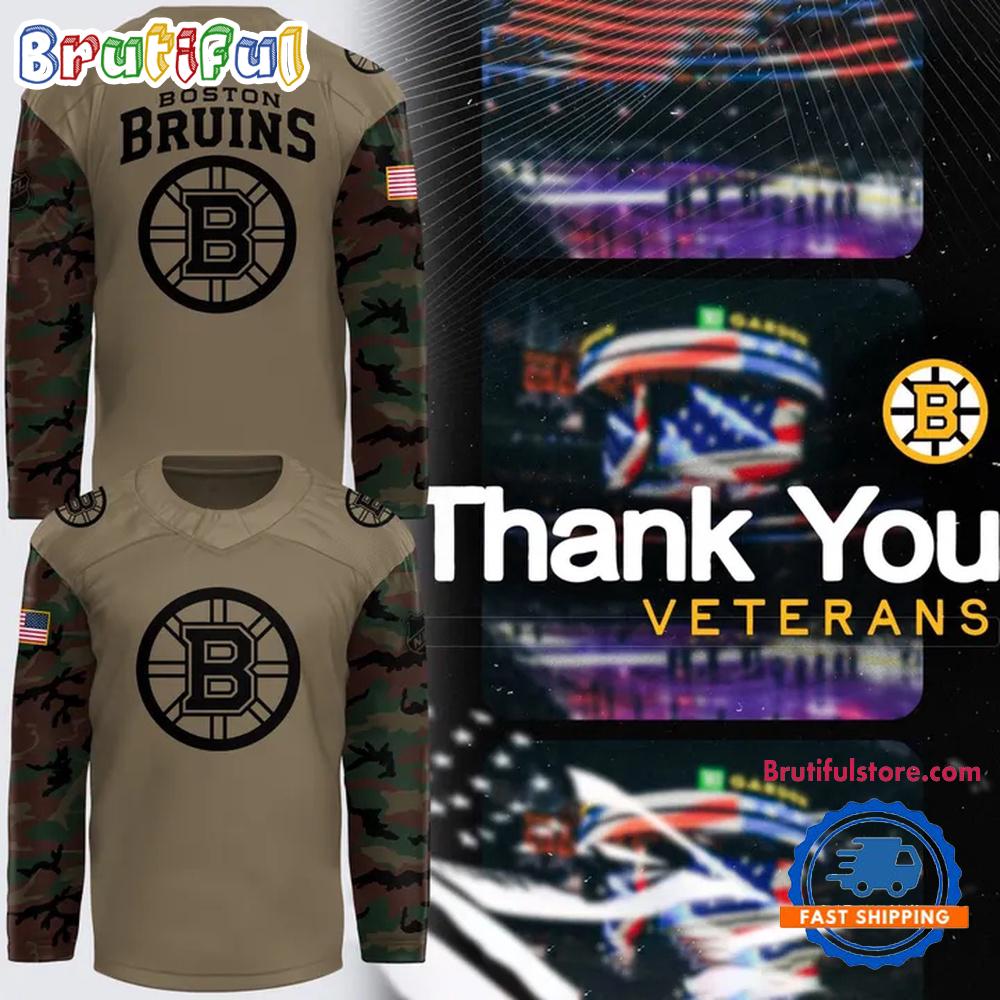 Boston Bruins Military Appreciation Night 2025 Limited Hockey Jersey