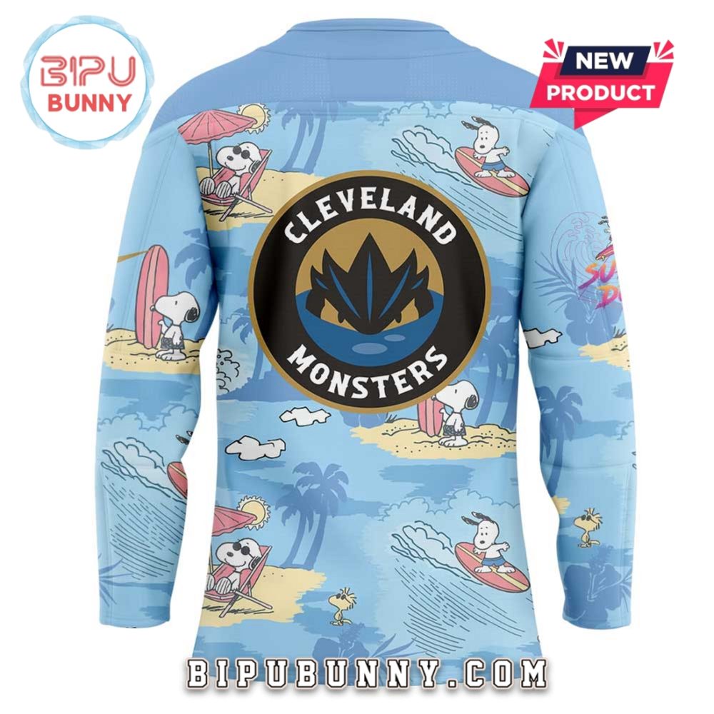 Cleveland Monsters Peanuts Summer Hockey Jersey