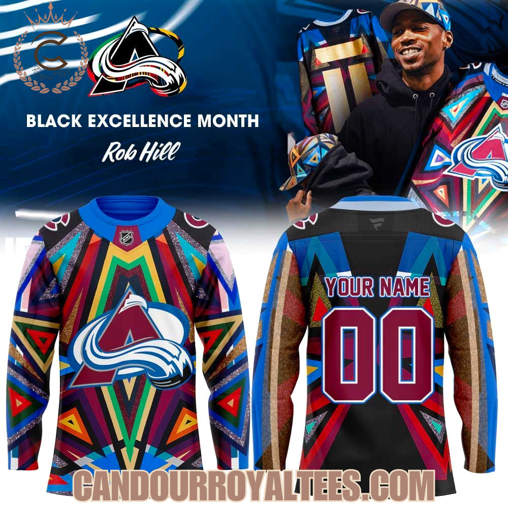 Colorado Avalanche Black Excellence Month 2026 Hockey Jersey