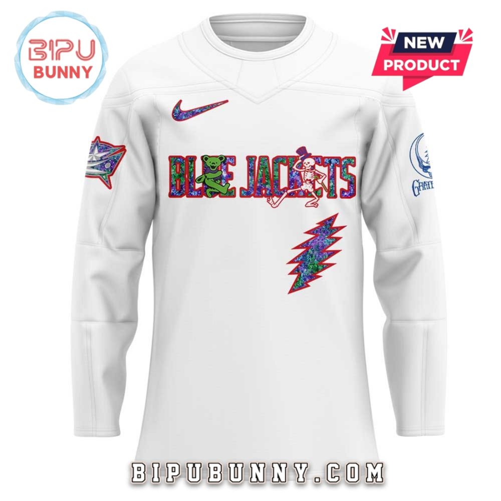 Columbus Blue Jackets Grateful Dead Night Hockey Jersey