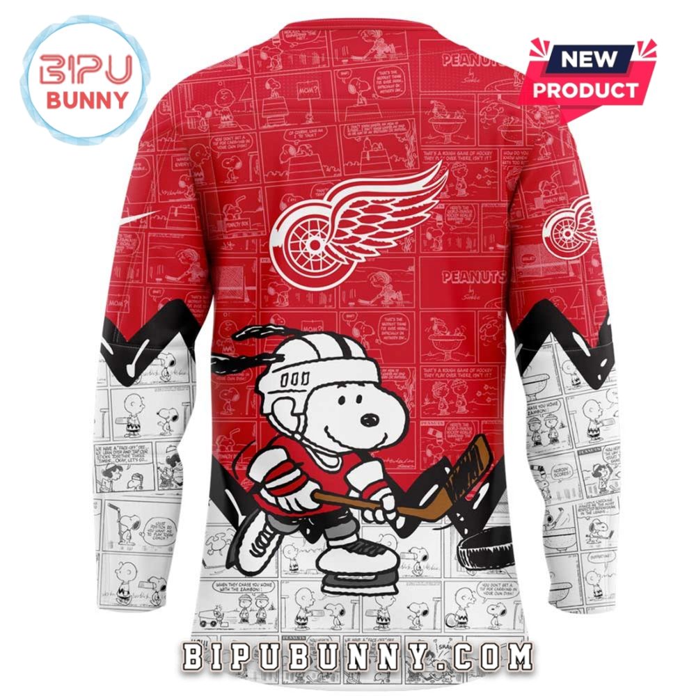 Detroit Red Wings 2025 Peanuts Night Hockey Jersey