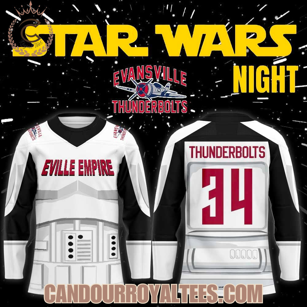 Evansville Thunderbolts Star Wars Night Hockey Jersey