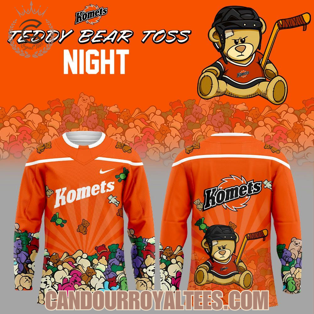 Fort Wayne Komets Teddy Bear Toss Night 2025 Hockey Jersey