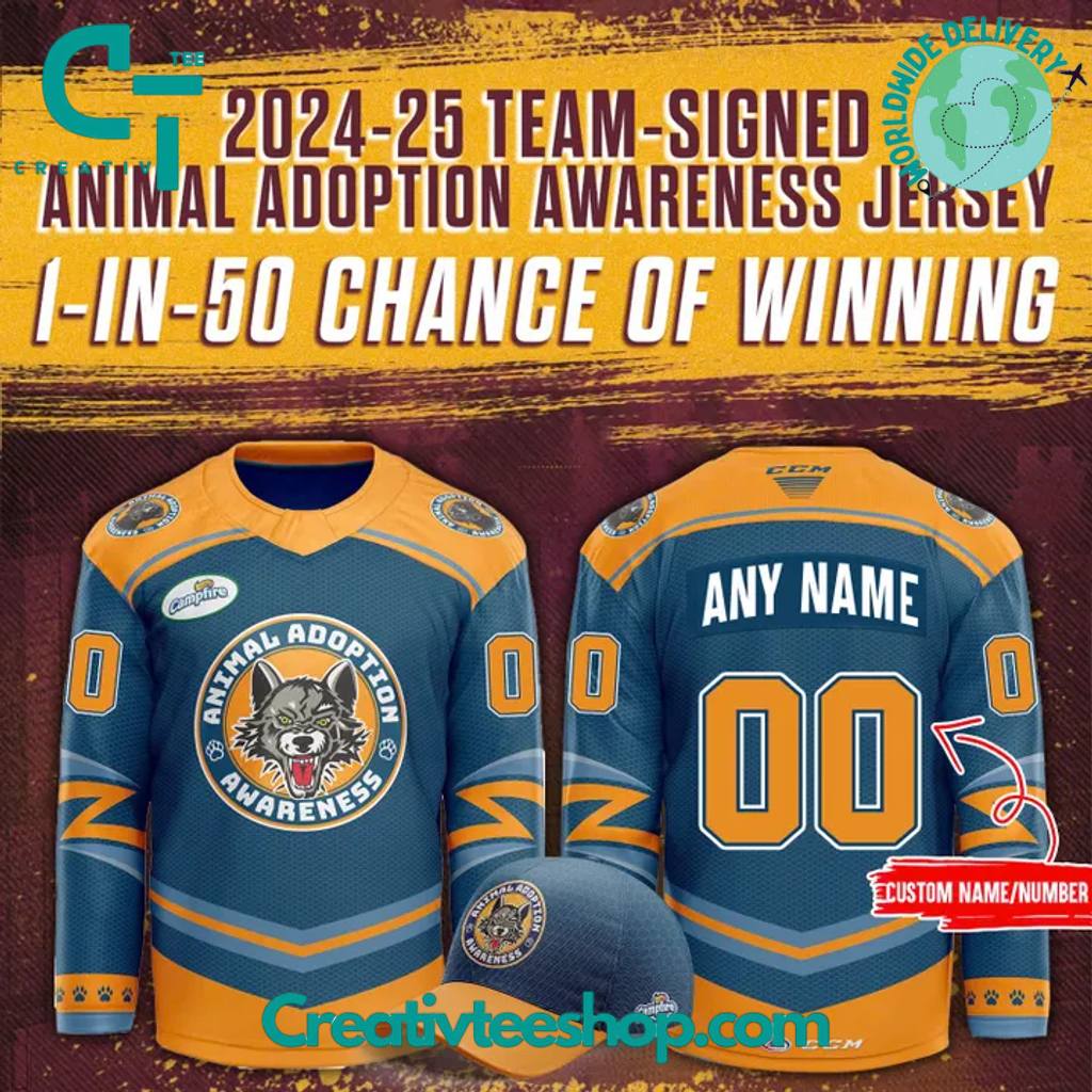 Chicago Wolves Animal Adoption Awareness 2025 Personalized Hockey Jersey