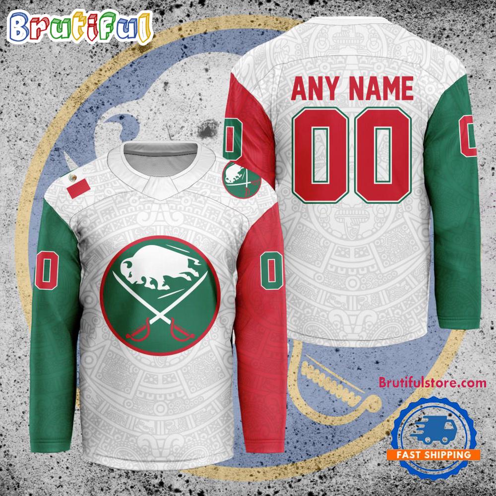 NHL Buffalo Sabres Personalized Mexican Heritage Hockey Jersey